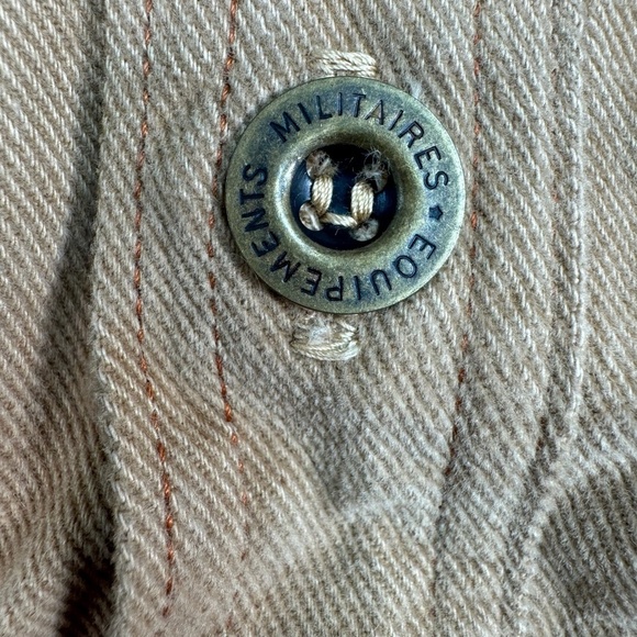 Robert Bruce Point Collar Button Down Shirt Mens Size M Tan Textured - Picture 9 of 10